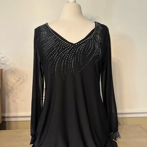 Black Dress with Rhinestone Accents